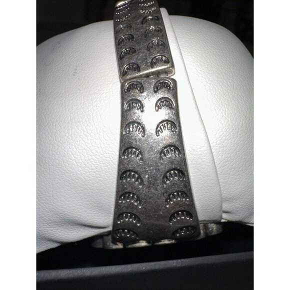 Blue Turquoise Silver Western Southwest Stretch Bracelet Ranch Wear Cowgirl - Picture 7 of 16